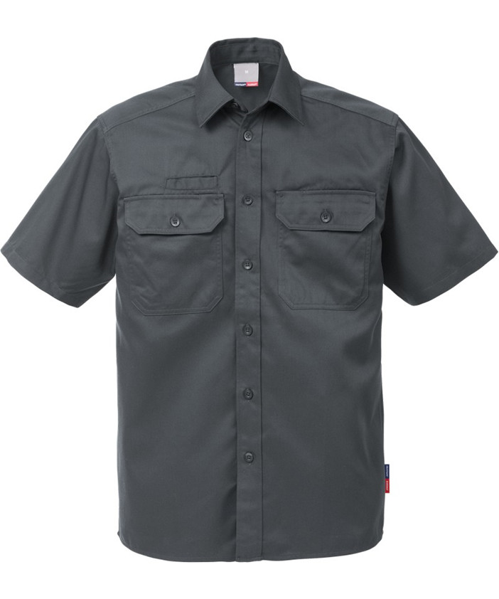 Billede af Kansas/Fristads Legacy skjorte m/ korte ærmer (Mørkegrå, 2XL) hos Specialbutikken