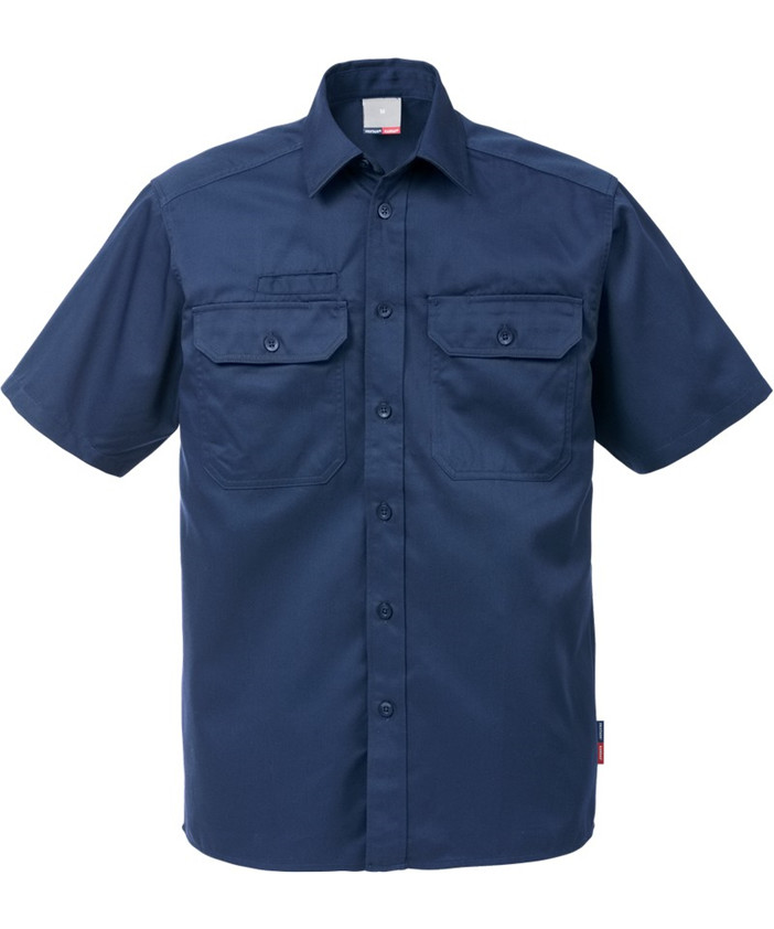 Billede af Kansas/Fristads Legacy skjorte m/ korte ærmer (Mørk Marineblå, 2XL)