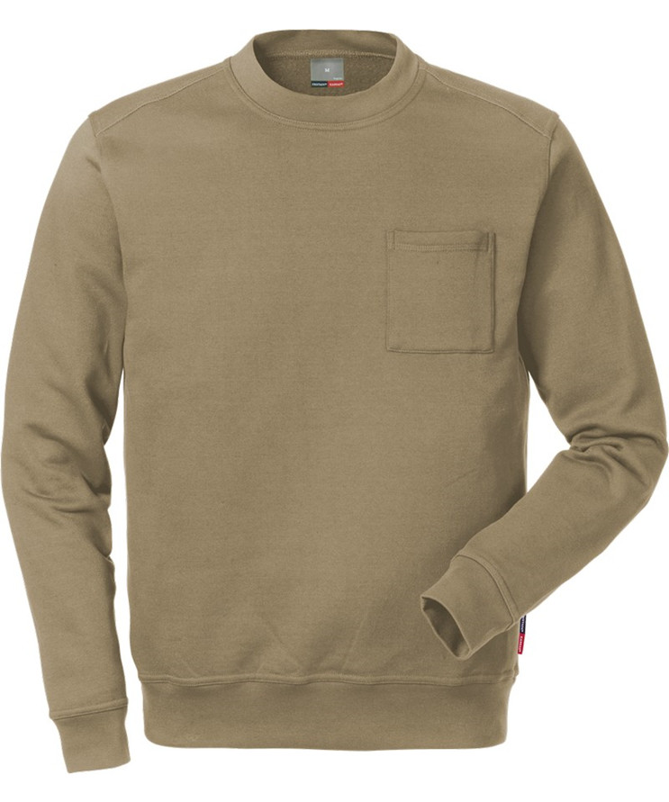 Se Kansas/Fristads Match sweatshirt (Khaki, L) hos Specialbutikken