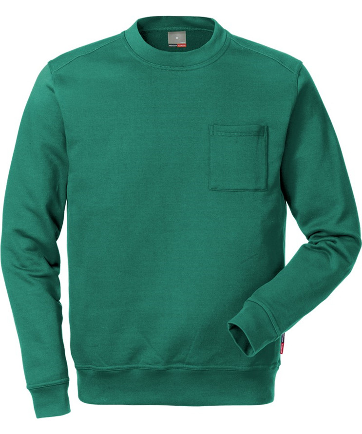 Se Kansas/Fristads Match sweatshirt (Grøn, 2XL) hos Specialbutikken