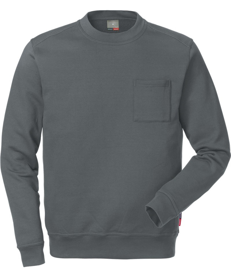 Se Kansas/Fristads Match sweatshirt (Mørkegrå, M) hos Specialbutikken