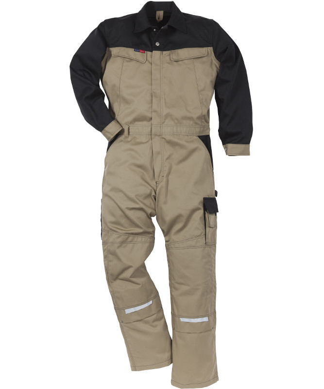 Kansas/Fristads Icon kedeldragt (Khaki/Sort, S)