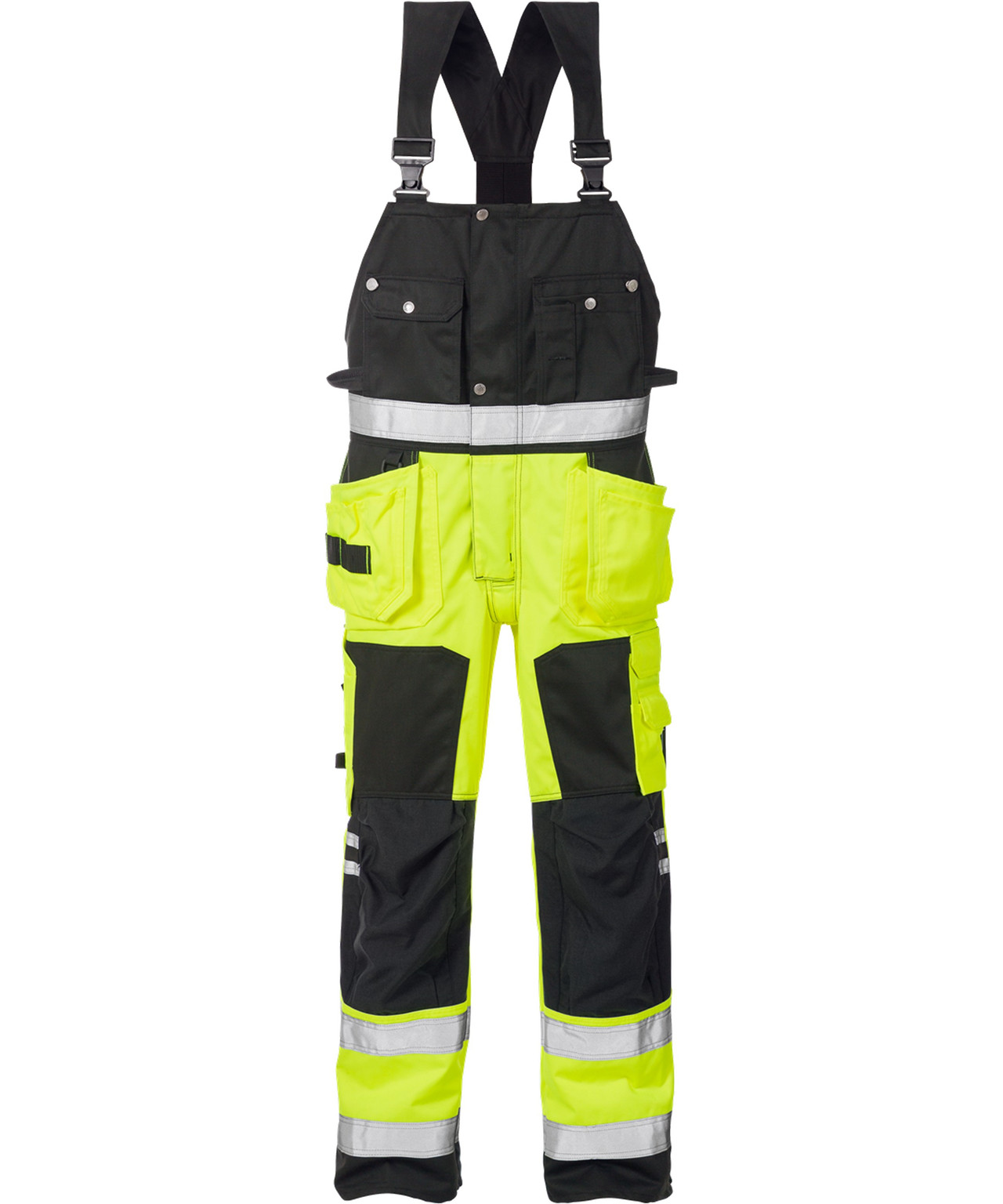 Kansas/Fristads Hi-Vis Håndværker Overalls (Hi Vis Gul/Sort, 52)