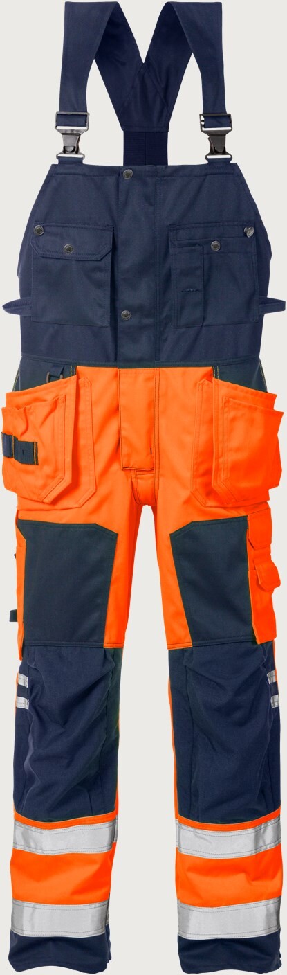 Kansas/Fristads Hi-Vis Håndværker Overalls (Hi Vis Orange/Marine, 54)
