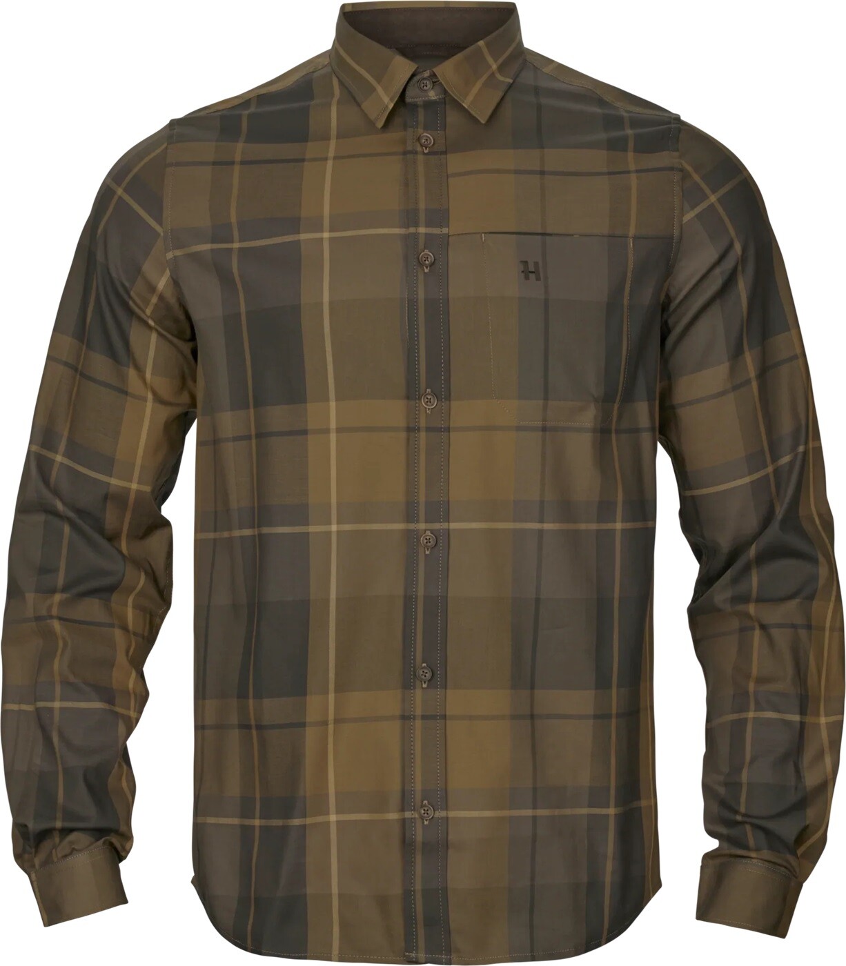 Harkila Akse L/s Skjorte Shadow Brown M