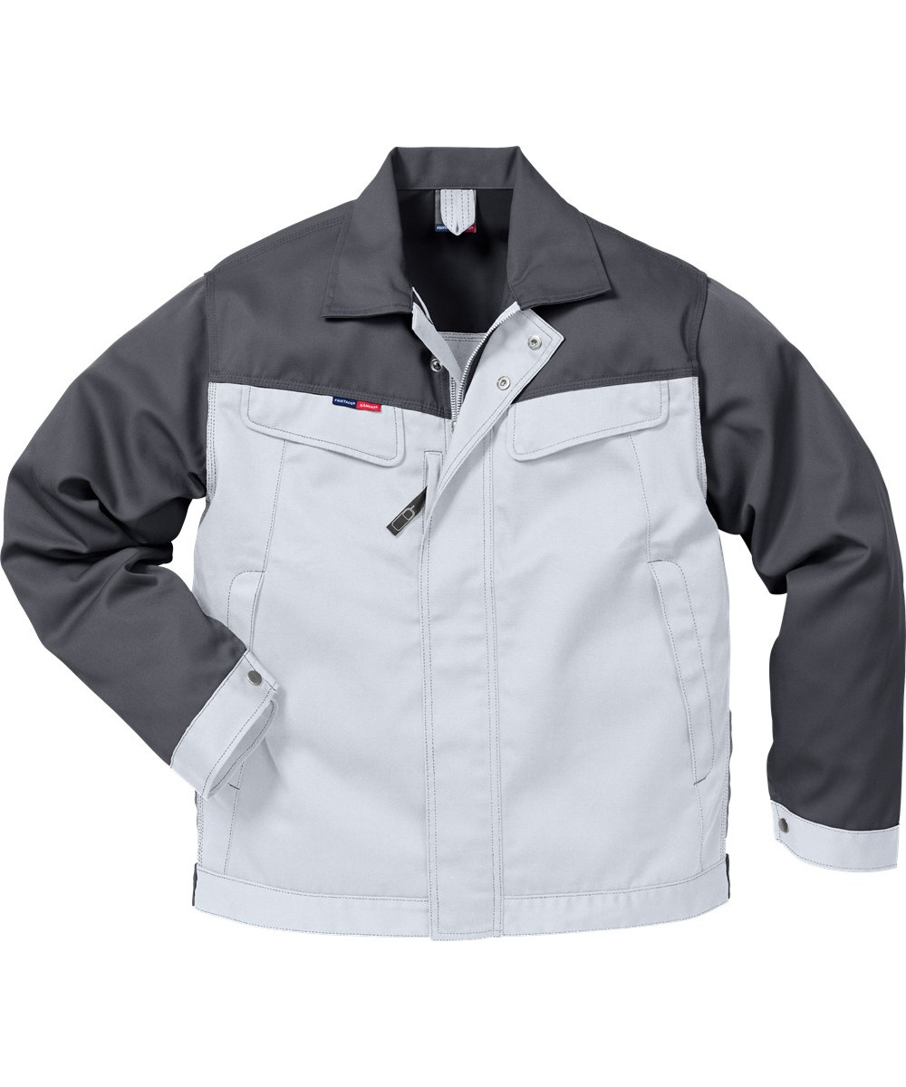 Kansas/Fristads Icon Workers jakke (Hvid/Grå, 2XL)