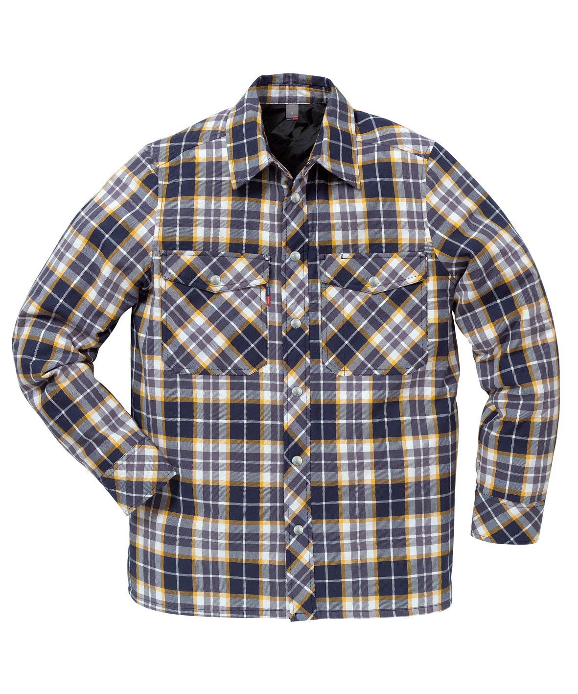 Kansas foret flannelskjorte (Blå/Gul, 2XL)