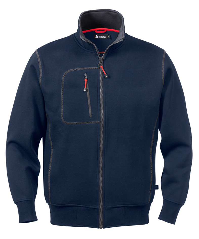 Kansas Fristads Code Sporty Sweatee Shirt Herremodel Midnatsblå