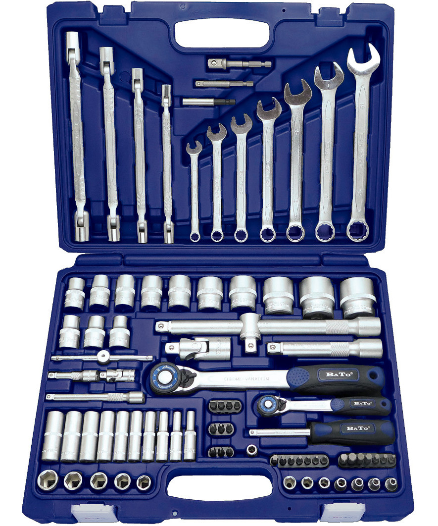 BATO Værktøjssæt 1/4" - 1/2" topnøglesæt. Ringgaffelnøgler. Lednøgler. Bits.