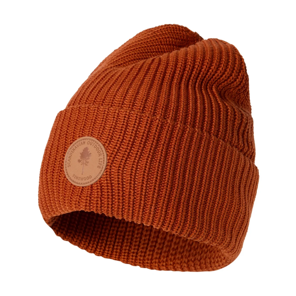 Pinewood Knitted Beanie (Orange Clay)