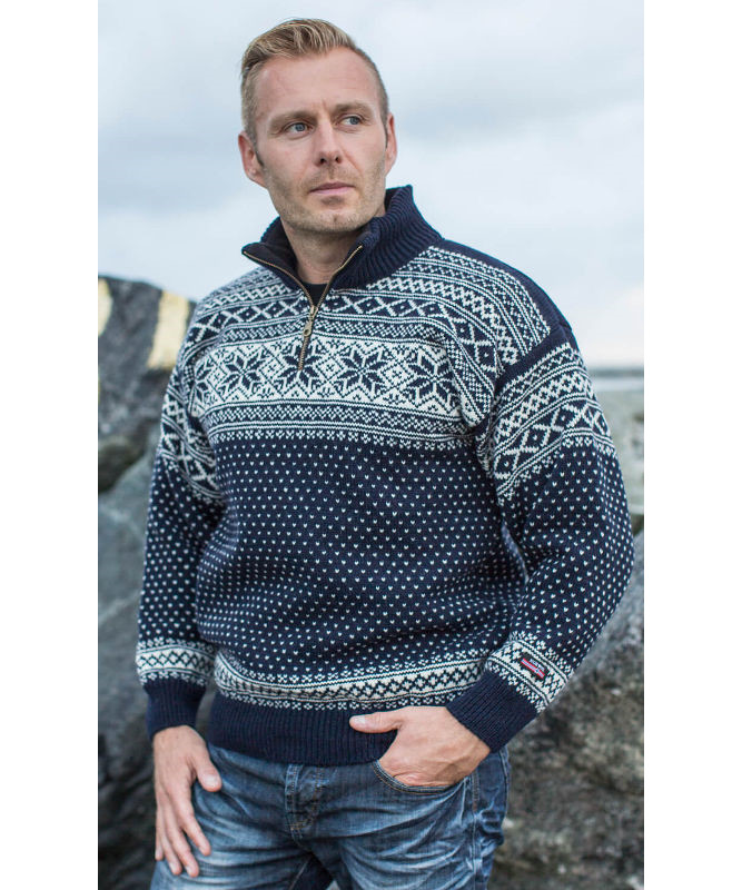 Norwool norsk sweater (Navy, 2XL)