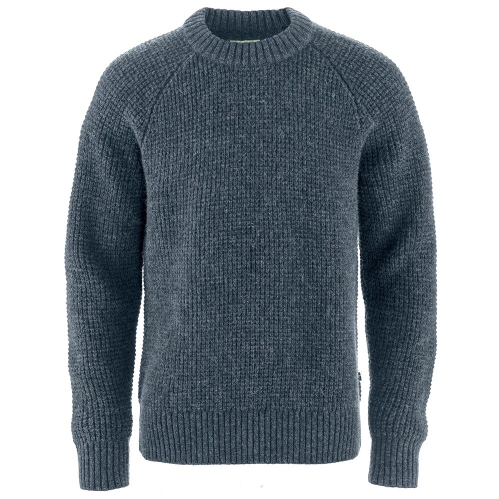 Fjällräven Mens Övik Waffle Knit (Blå (NAVY/560) Large)