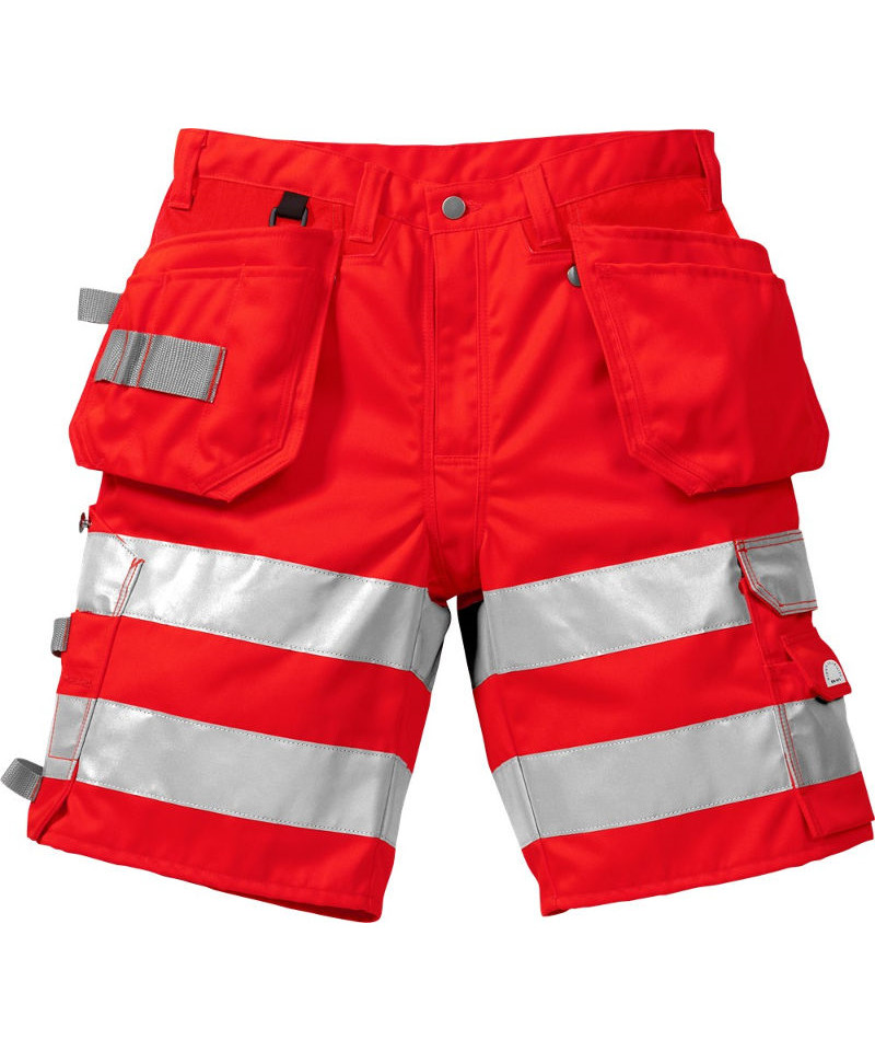 Kansas/Fristads Hi-Vis håndværkershorts (Hi Vis Rød, 50)
