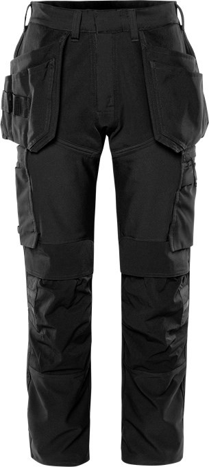 Kansas/Fristads Håndværker stretchbukser (Sort, 44) billede