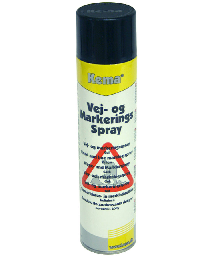 Se Kema vej- og markeringsspray gul 600 ml hos Specialbutikken