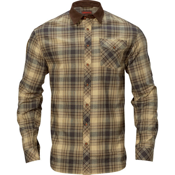 Se Härkila Driven Hunt Flannel skjorte (Light Teak, 2XL) hos Specialbutikken