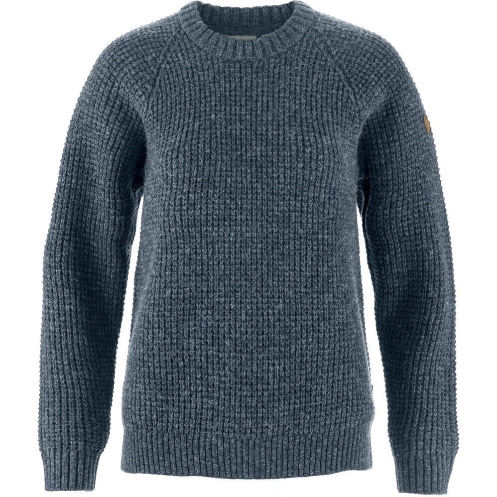 Fjällräven Womens Övik Waffle Knit (Blå (NAVY/560) Large)