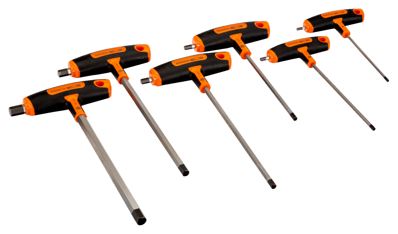 Stiftnøglesæt 903T-1 lange m/T-greb 3-4-5-6-8-10mm
