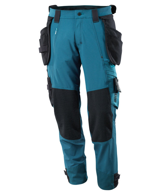 Mascot Advanced bukser m/ knælommer og hængelommer (Mørk Petroleum, 51) billede