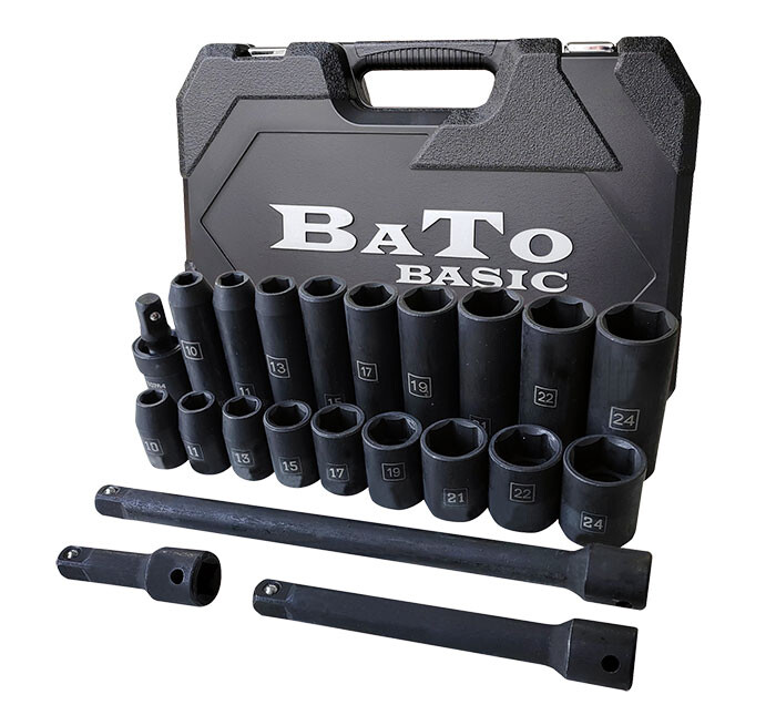 BaTo 1/2" Krafttopsæt 10-24 MM