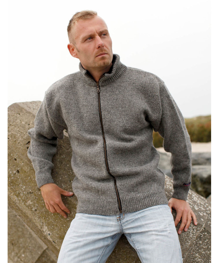 Billede af Norwool norsk cardigan (Lys Grå, S)