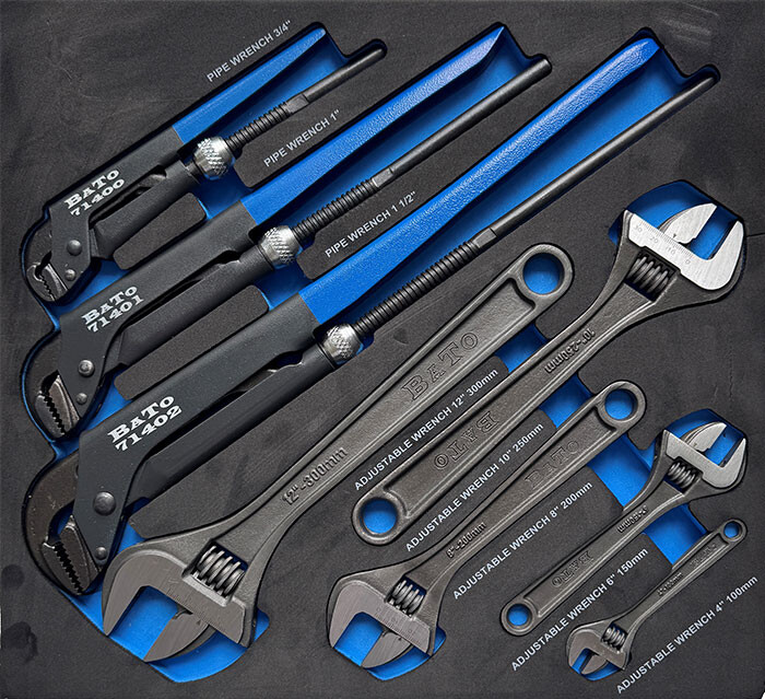 BaTo Skiftenøglesæt 4-12" og Rørtangsæt 3/4 - 1- 1.1/2"