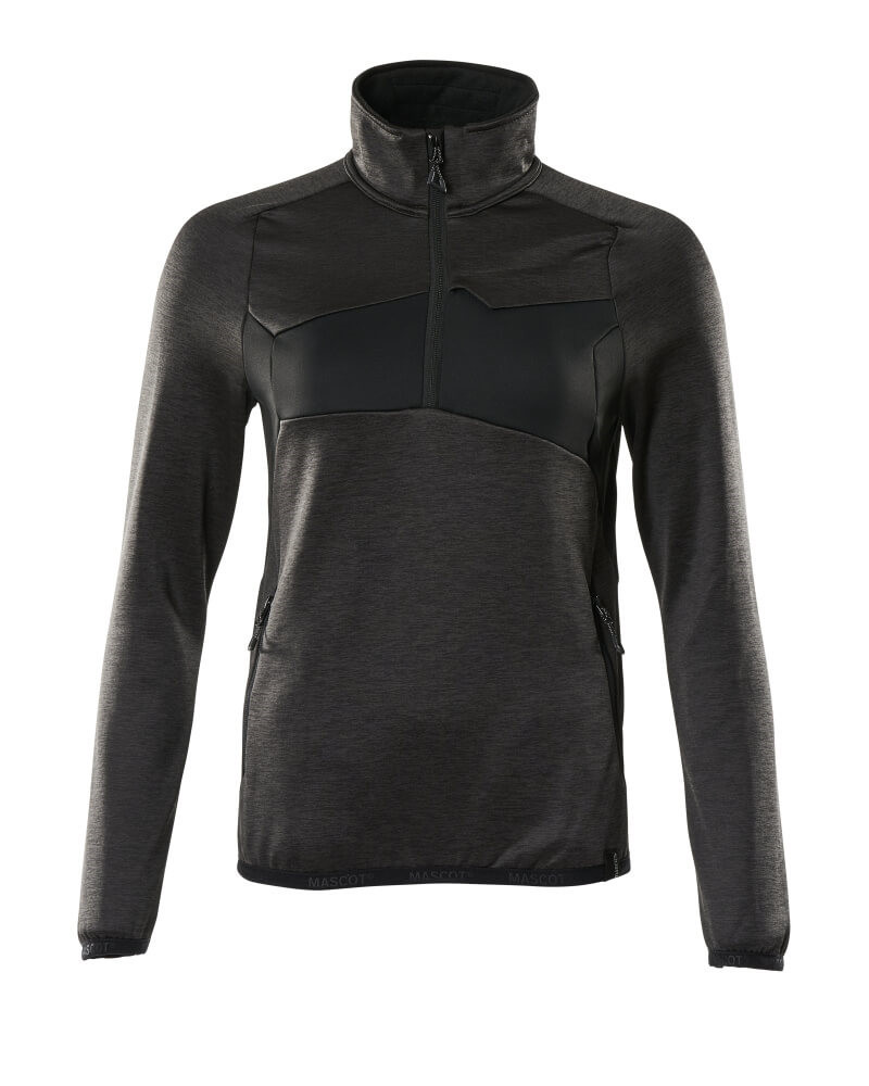 Mascot fleecetrøje dame (Mørk Antracit/Sort, S)