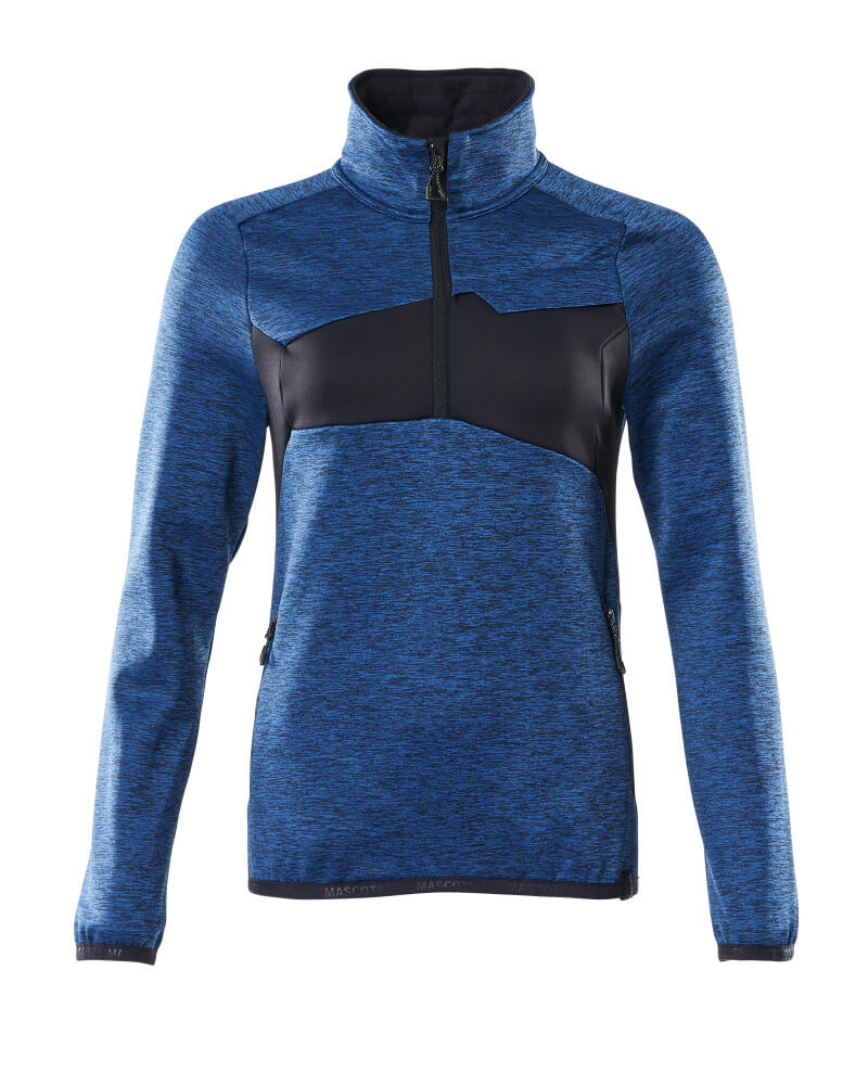 Mascot fleecetrøje dame (Azurblå/Mørk Marine, L)