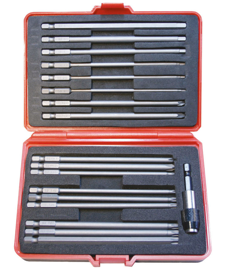 BaTo 1/4" bitssæt lang - 18 dele