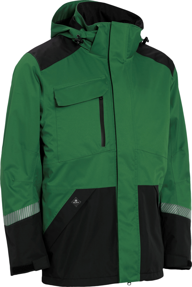 Billede af Elka Working Xtreme Stretch jakke (Grøn/Sort, XL) hos Specialbutikken