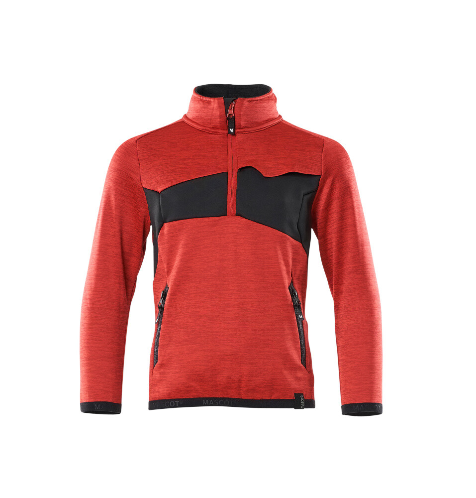 Mascot fleecetrøje til børn (Signalrød/Sort, 140)