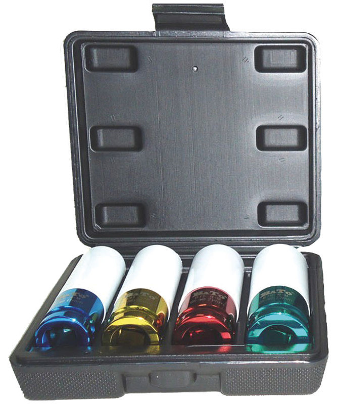 BaTo Krafttopsæt 1/2" t/ hjul - 4 dele