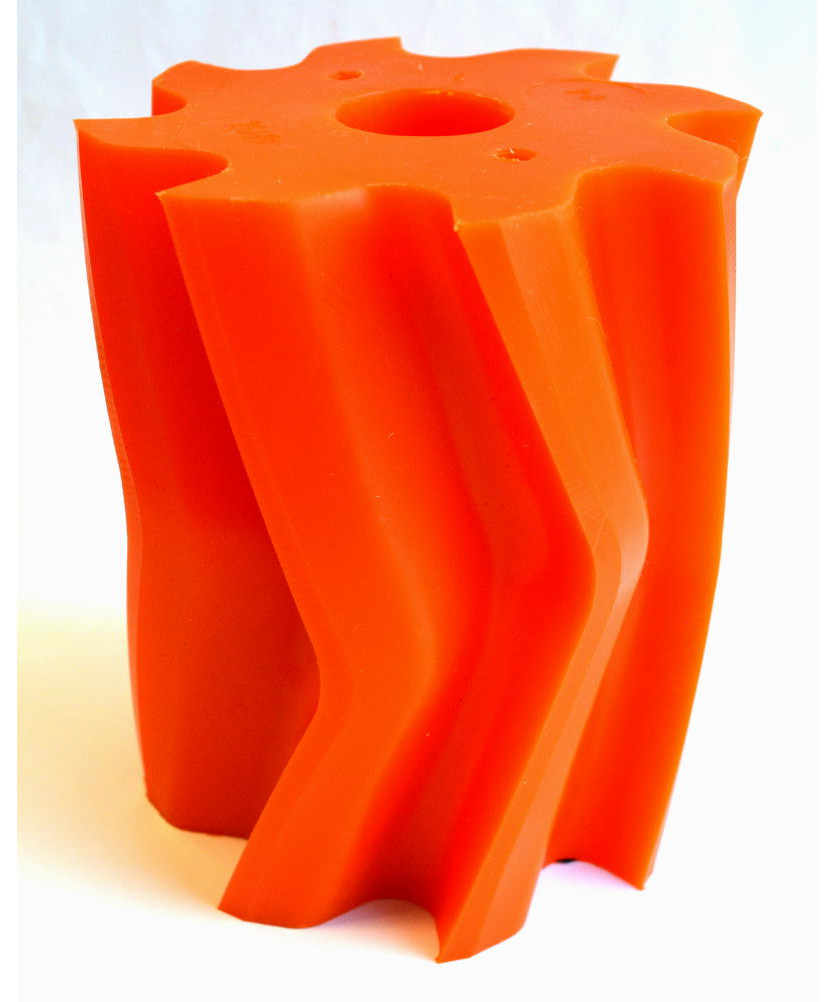 Skraberulle 155 mm orange 8 tands