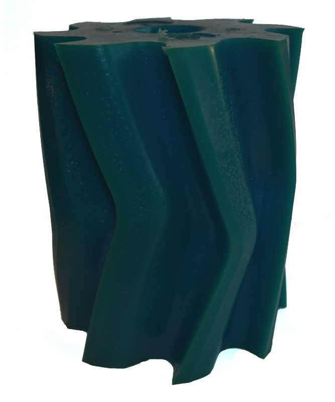 Skraberulle 155 mm blå 8 tands