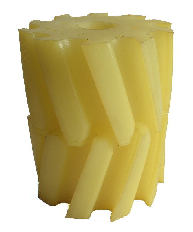 Skraberulle 155 mm hvid 10 tands