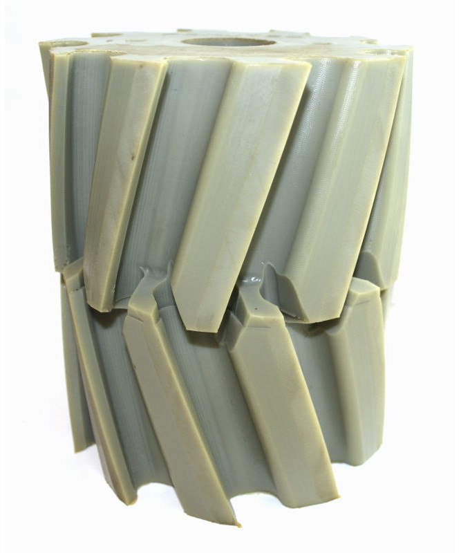 Skraberulle 155 mm grå 10 tands