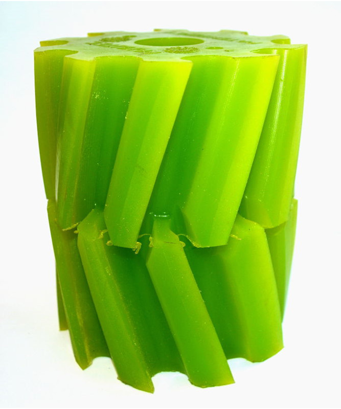 Skraberulle 155 mm grøn 10 tands