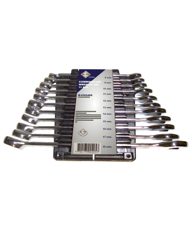 BATO Ringgaffelnøglesæt 8-19mm. 11 dele.