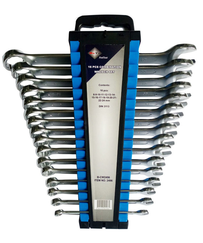 BaTo ringgaffelnøglesæt med 16 dele, 8-24 mm
