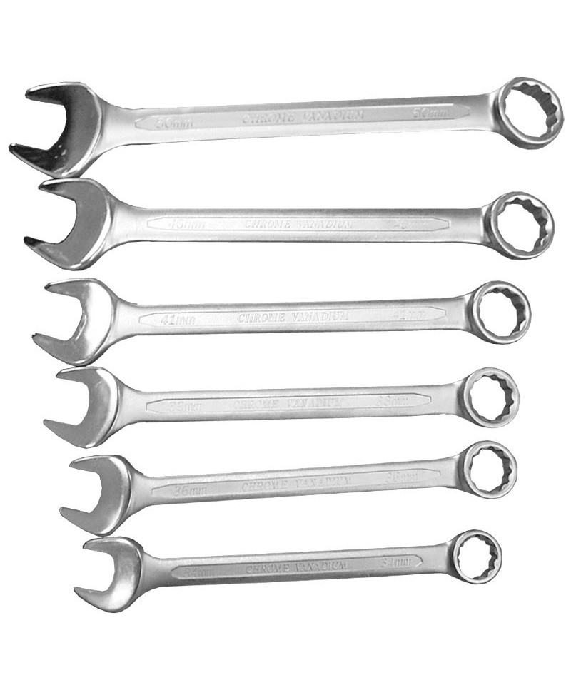 BaTo ringgaffelnøglesæt 6 dele, 34-50 mm billede