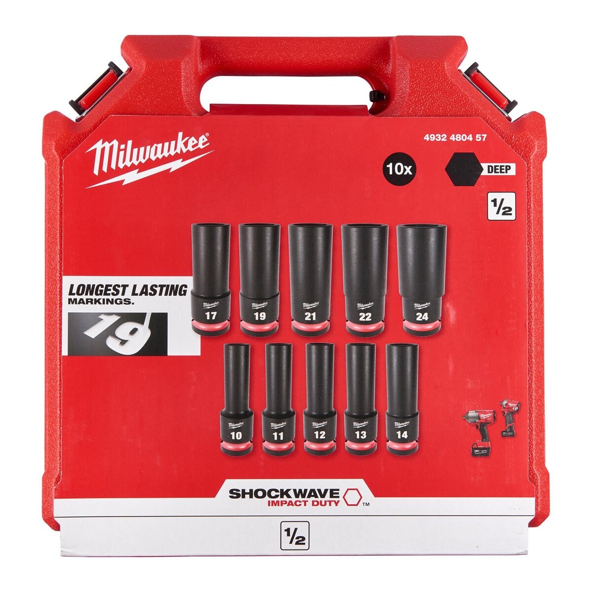 Milwaukee Shockwave 1/2 " Slagtoppesæt