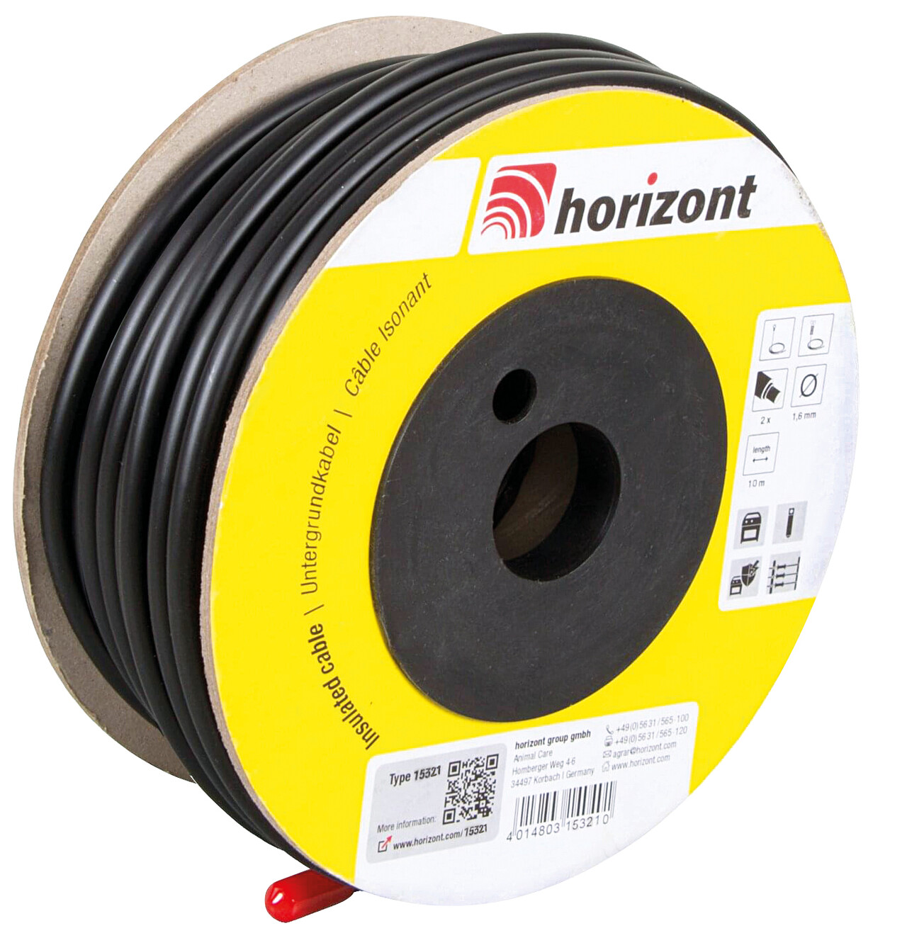 Horizont Jordkabel Isol. 1,6 mm - 10 m