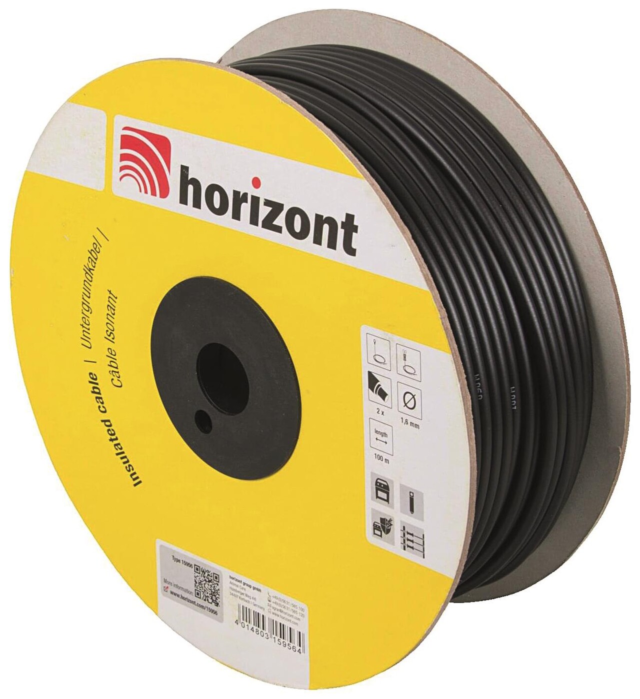 Horizont Jordkabel Isol. 1,6 mm 100 m