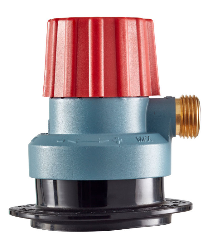 Kobling til flasker med click-on ventil - tysk gevind afgang (ureduceret tryk)