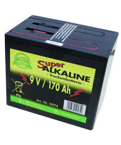 Alkalisk 9V tørbatteri 170 Ah