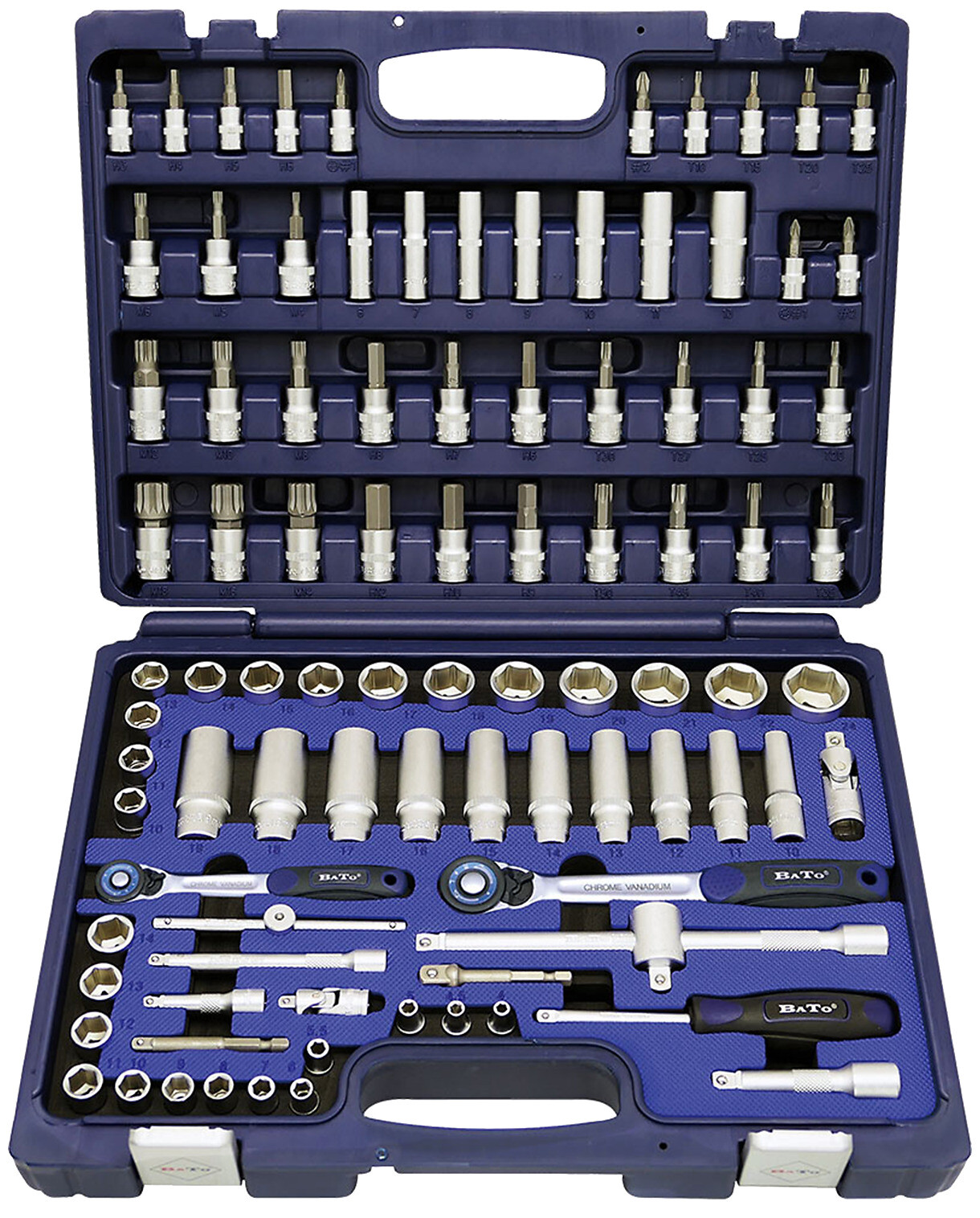 BATO Værktøjssæt 1/4" - 3/8" topnøglesæt kombi 92 dele