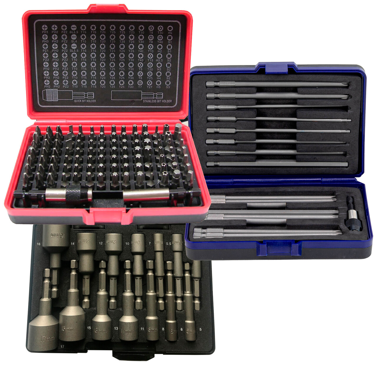 BaTo Bitssæt Sampak Korte-Lange-Boltbits - 132 Dele