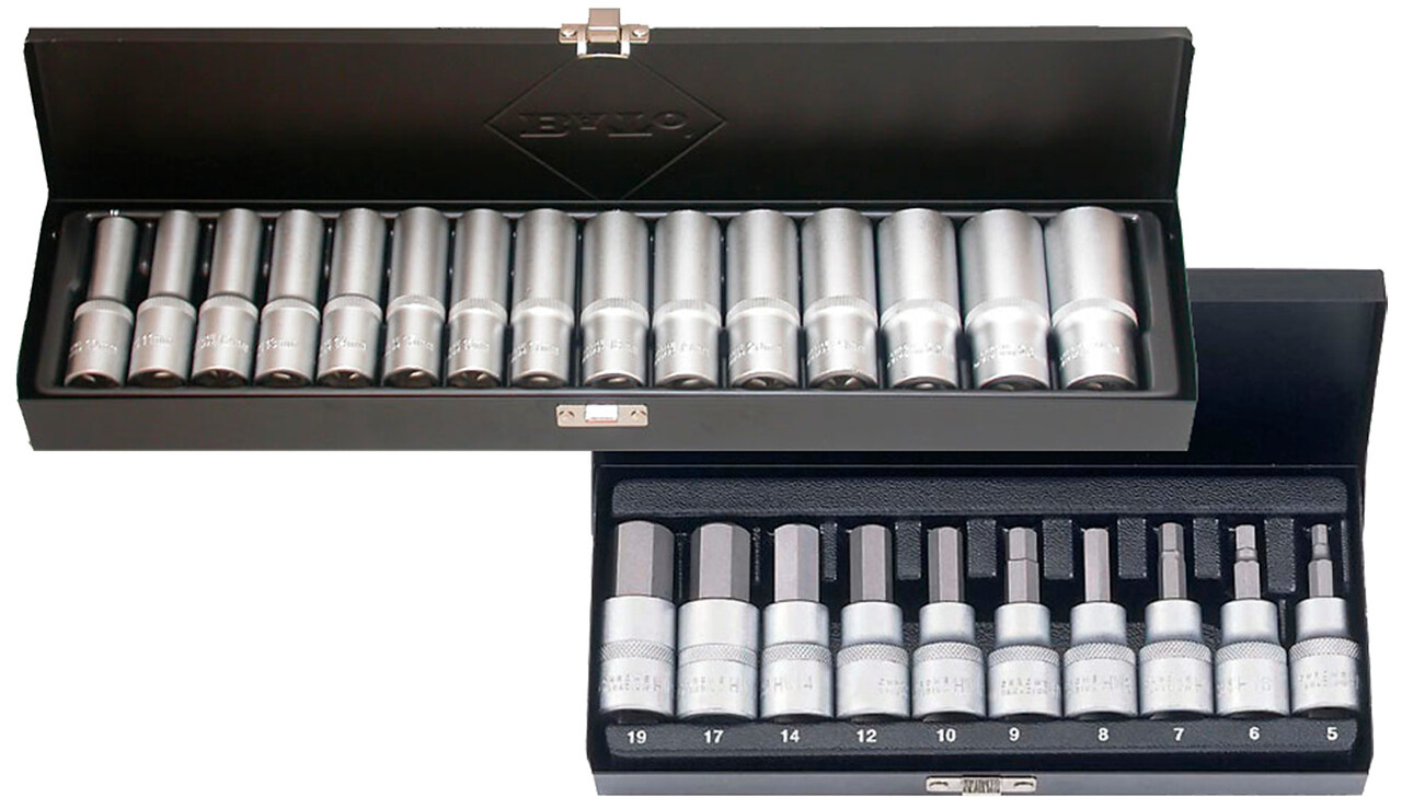 BaTo 1/2" Lang Topsæt 10-24 mm + 1/2" Kort Stiftopsæt 5-19 mm
