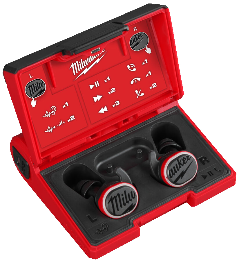 In-ear høreværn m/Bluetooth, USB-genopl.