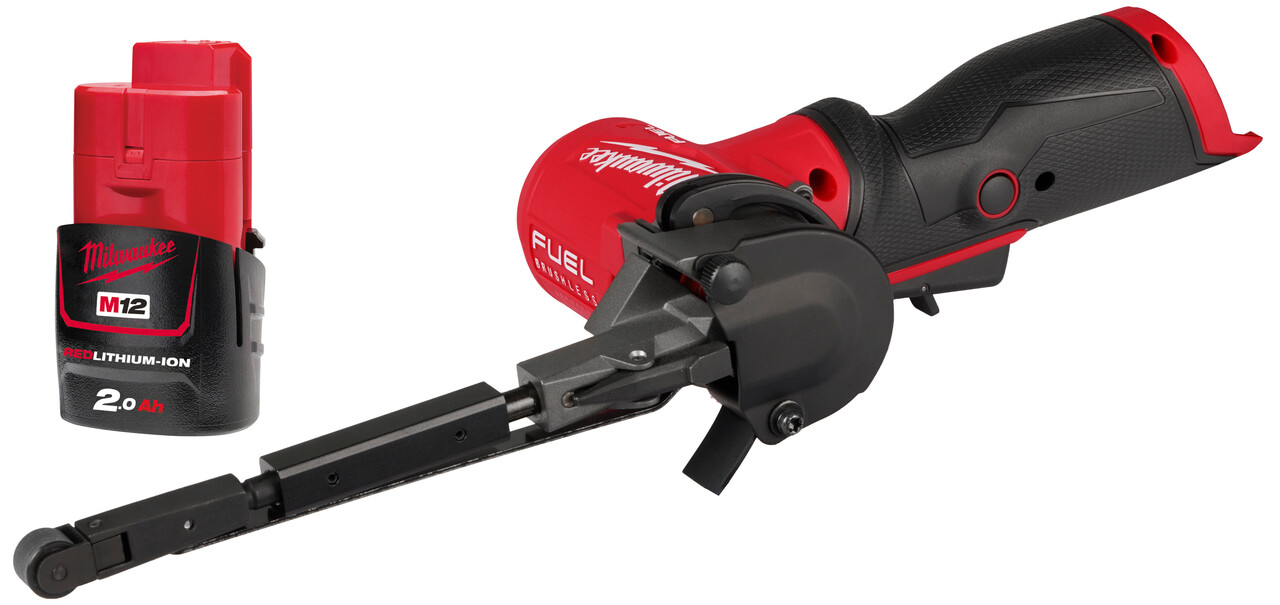 Milwaukee Båndfil 13mm M12 FBFL13-0 + 2,0 Ah Batteri